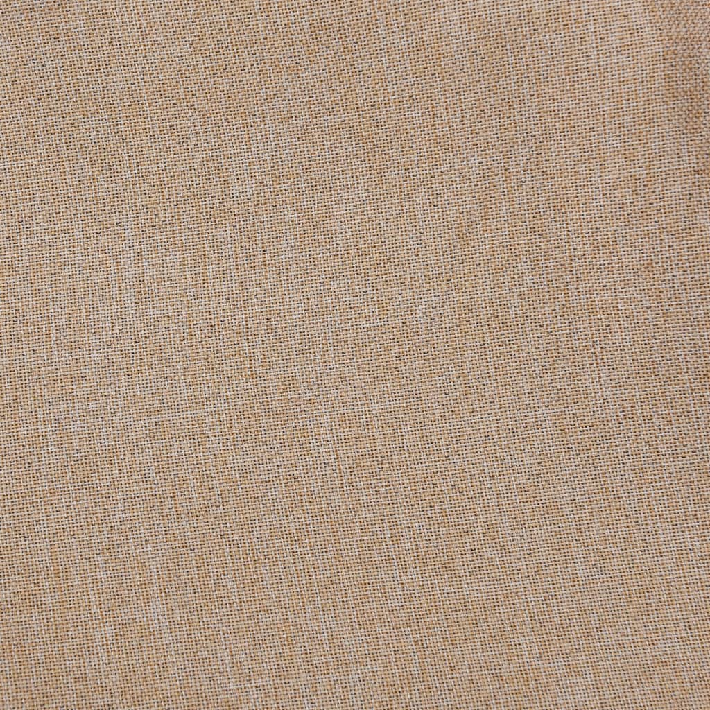 vidaXL mørklægningsgardin med kroge hør-look 290x245 cm beige