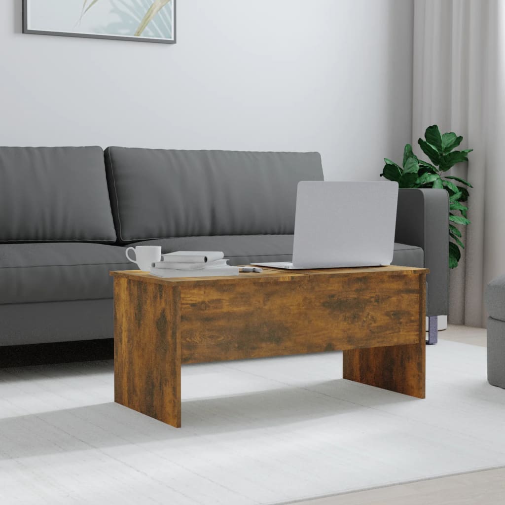 vidaXL sofabord 102x50,5x46,5 cm konstrueret træ røget egetræsfarve