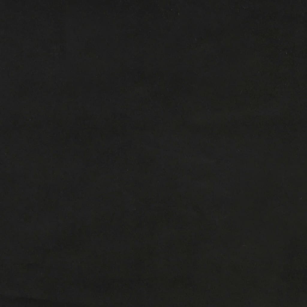 vidaXL sengegavl med kanter 203x16x78/88 cm fløjl sort
