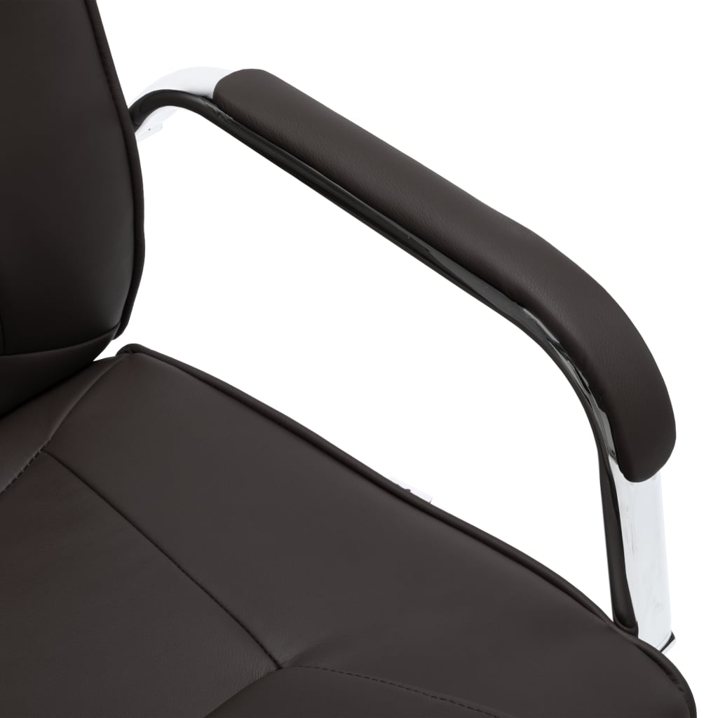 vidaXL kontorstol med cantilever kunstlæder sort