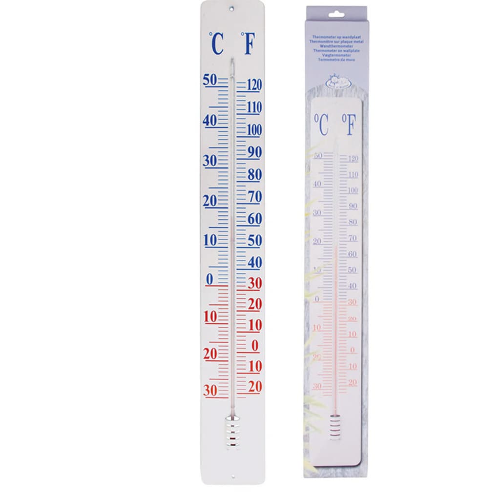 Esschert Design termometer på vægplade 90 cm TH9