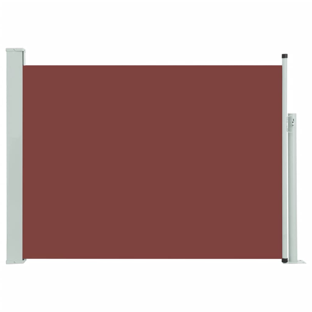 vidaXL sammenrullelig sidemarkise til terrassen 117x500 cm brun