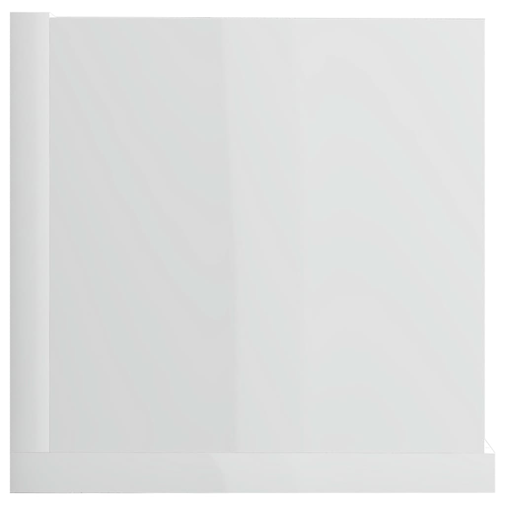 vidaXL CD-hylde 100 x 18 x 18 cm spånplade hvid højglans