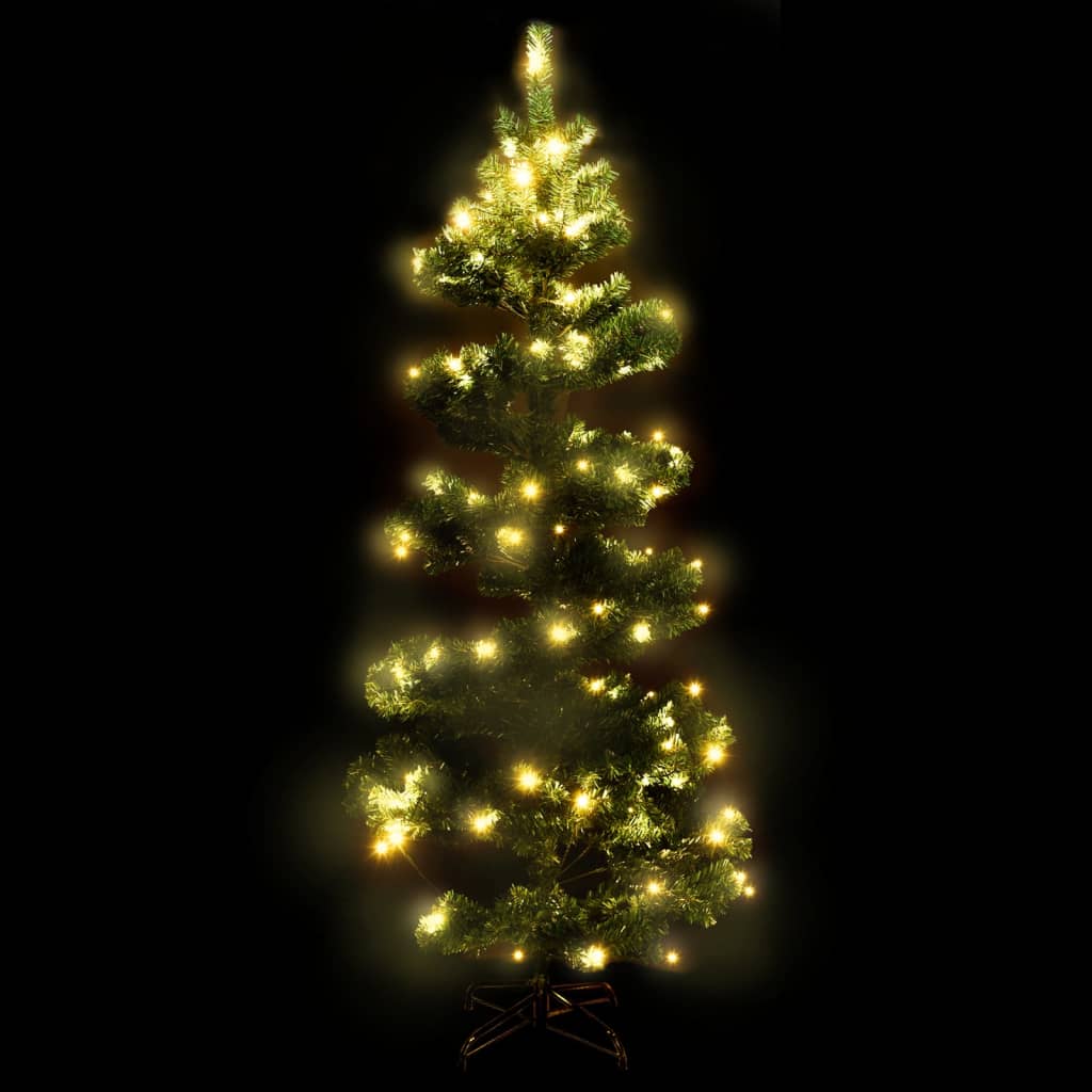 vidaXL juletræ med juletræsfod 150 cm PVC grøn