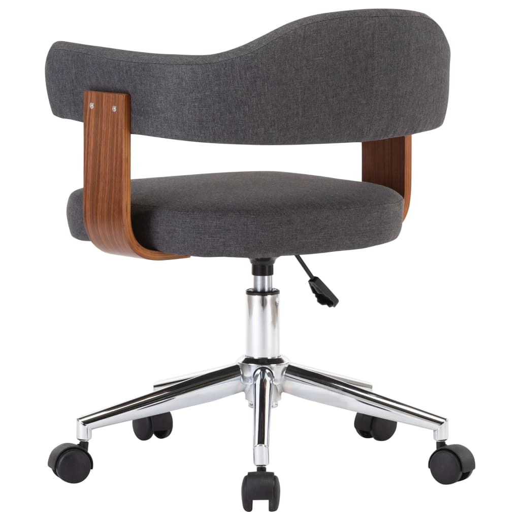 vidaXL drejelige spisebordsstole 6 stk. bøjet træ og stof grå