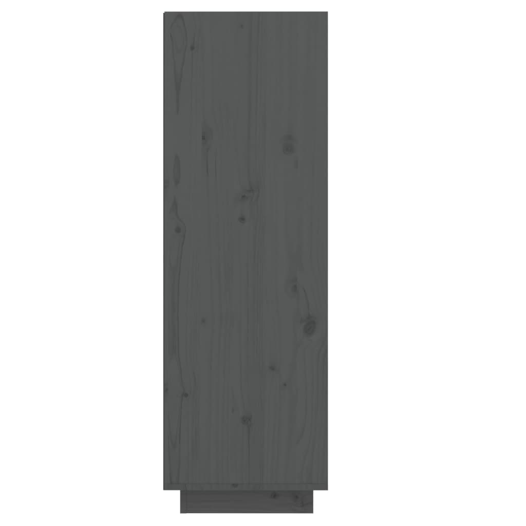 vidaXL skoreol 30x34x105 cm massivt fyrretræ grå