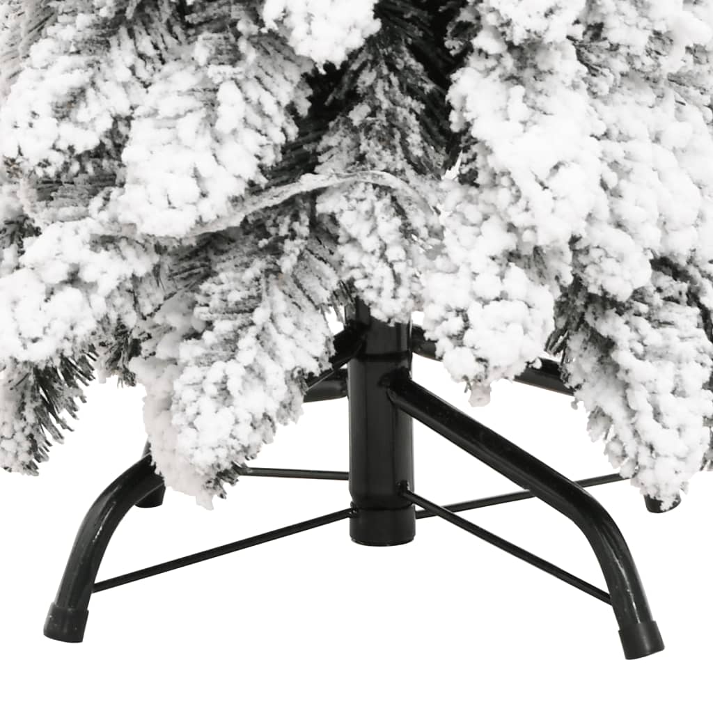 vidaXL kunstigt juletræ med 130 LED'er og sne 210 cm