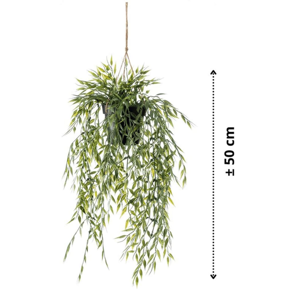 Emerald kunstig hængende bambusbusk i krukke 50 cm