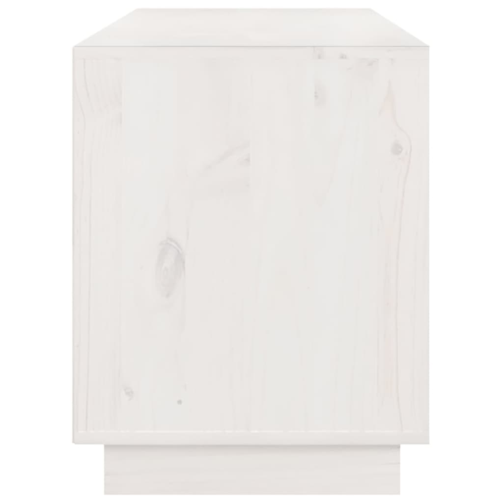 vidaXL tv-bord 176x37x47,5 cm massivt fyrretræ hvid