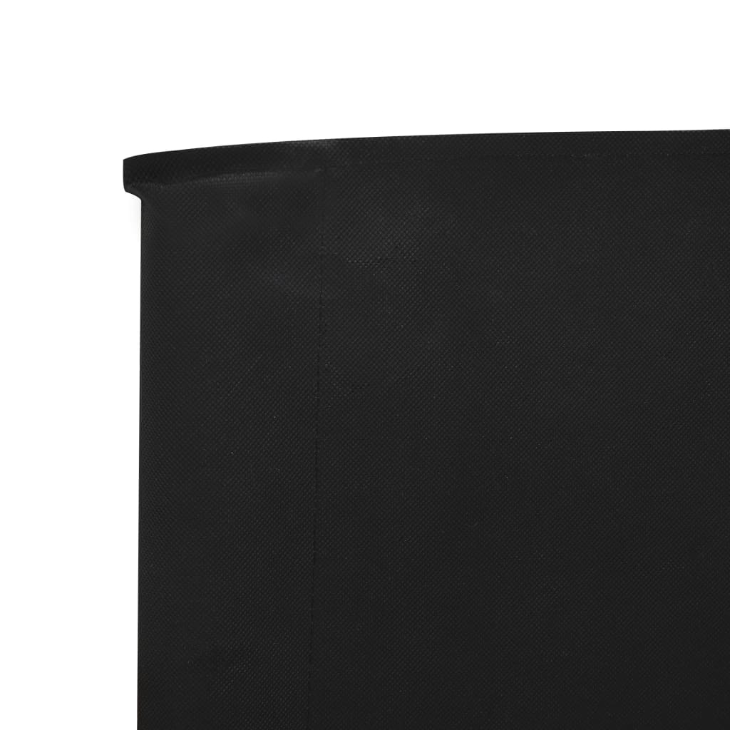vidaXL 9-panels læsejl 1200x160 cm stof sort