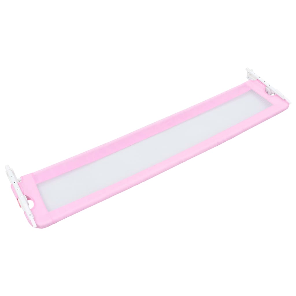 vidaXL sengegelænder til barneseng 180 x 42 cm polyester pink