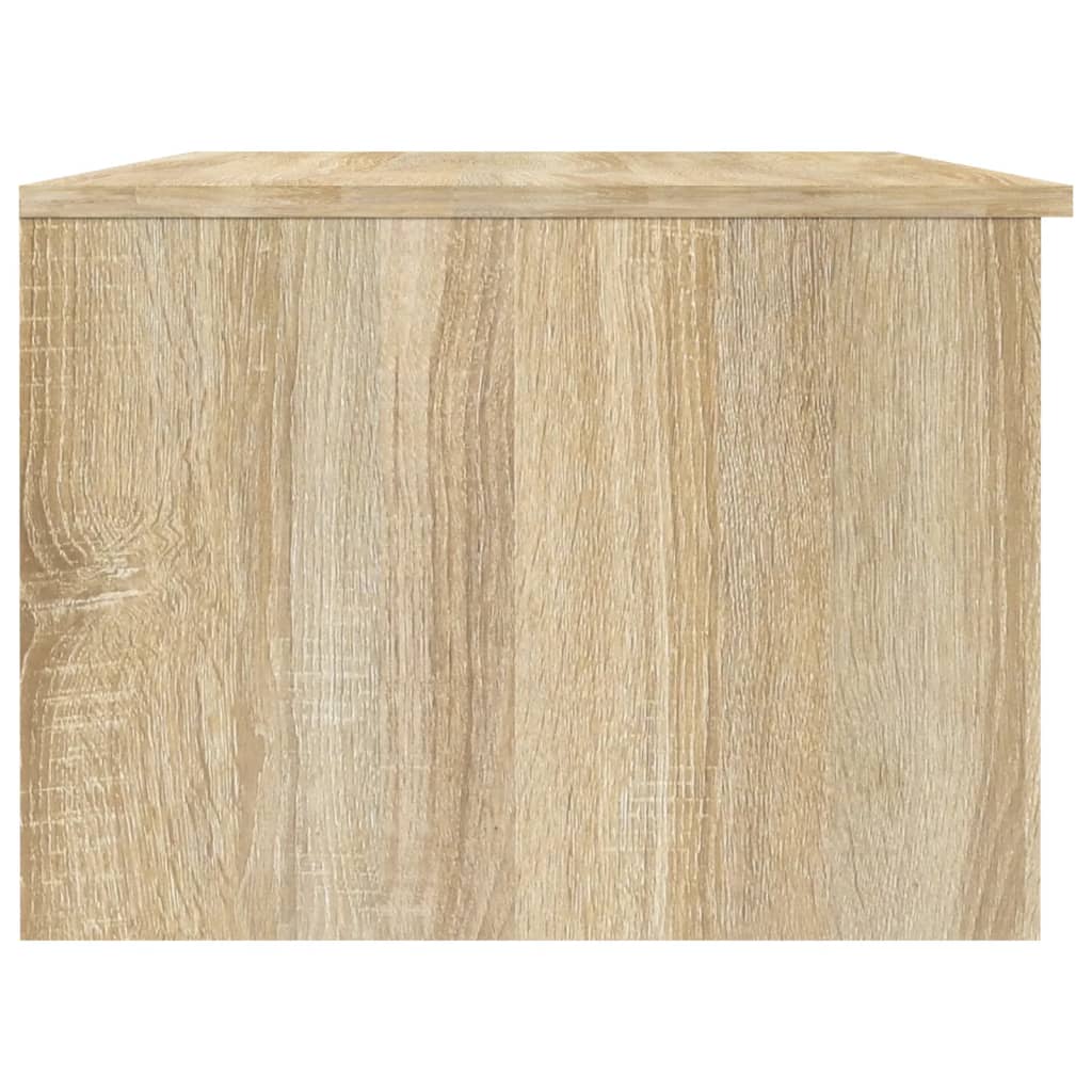 vidaXL sofabord 102x50x36 cm konstrueret træ hvid og sonoma-eg