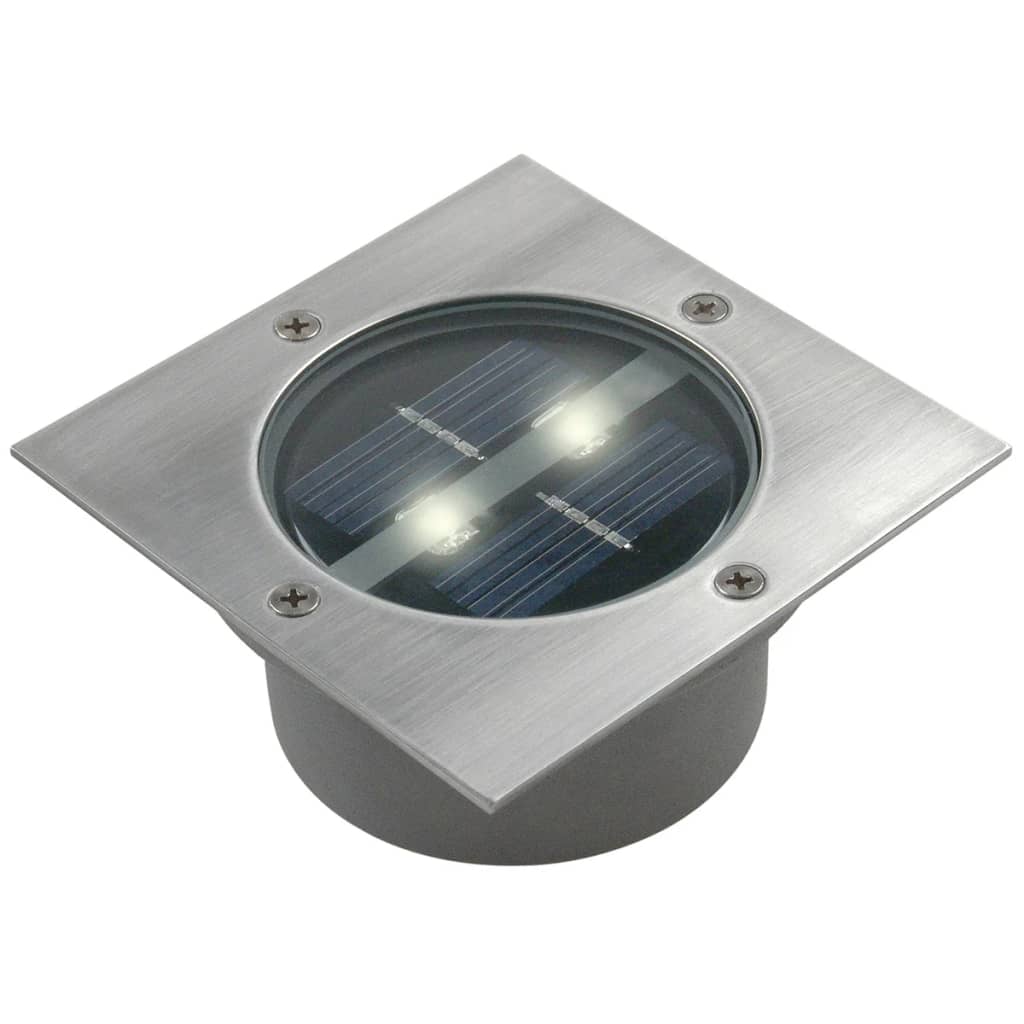 Ranex solcelle-spotlys firkantet 0,12 W sølvfarvet 5000.198