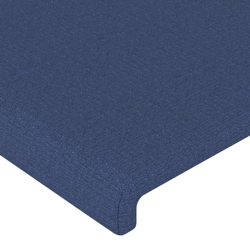 vidaXL sengeramme med sengegavl 140x200 cm stof blå