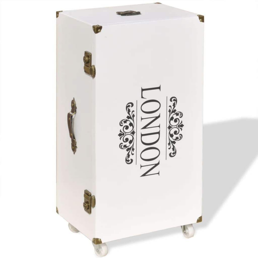 vidaXL kuffertformet skænk 40 x 30,5 x 81 cm hvid