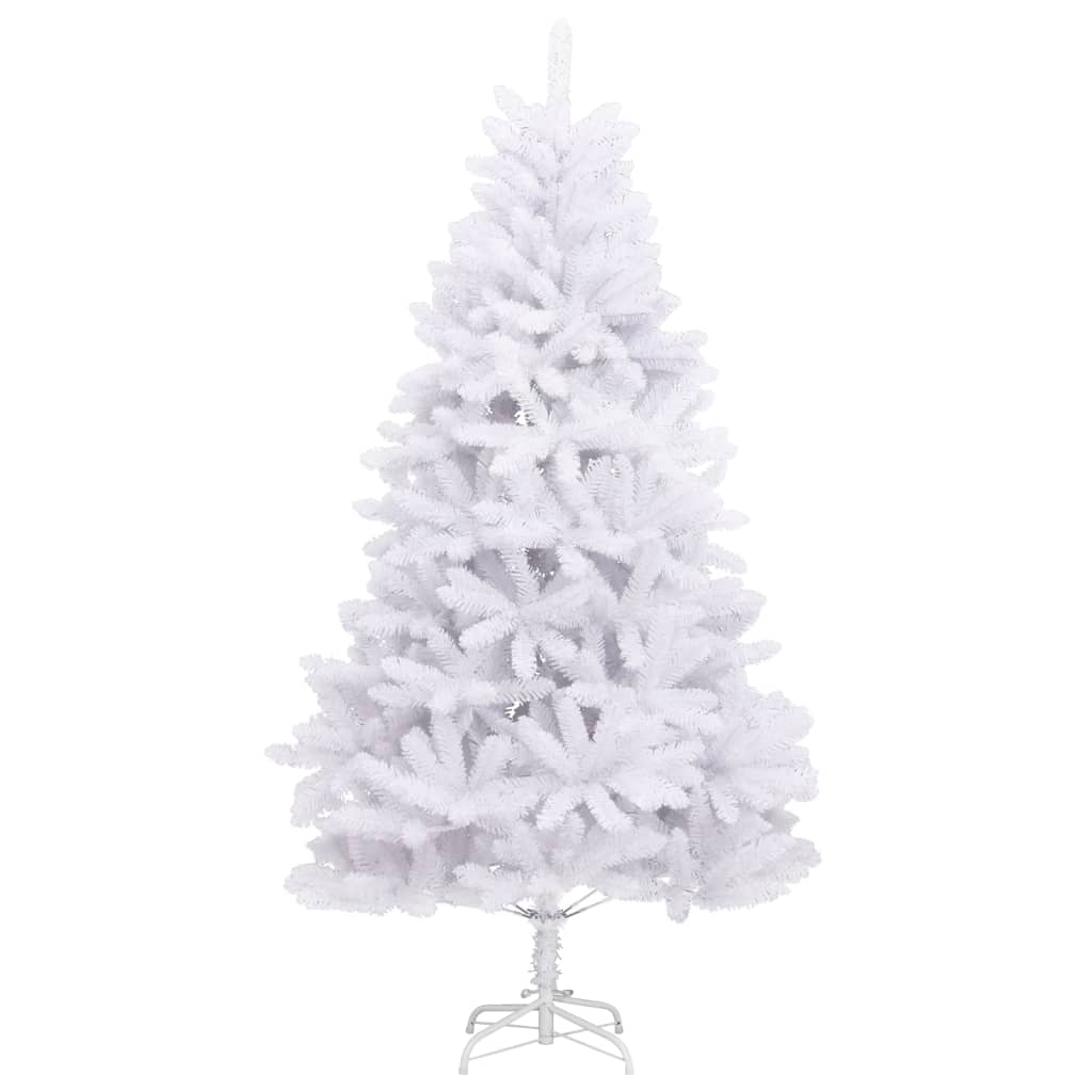 vidaXL kunstigt juletræ med juletræsfod 300 cm hængslet hvid