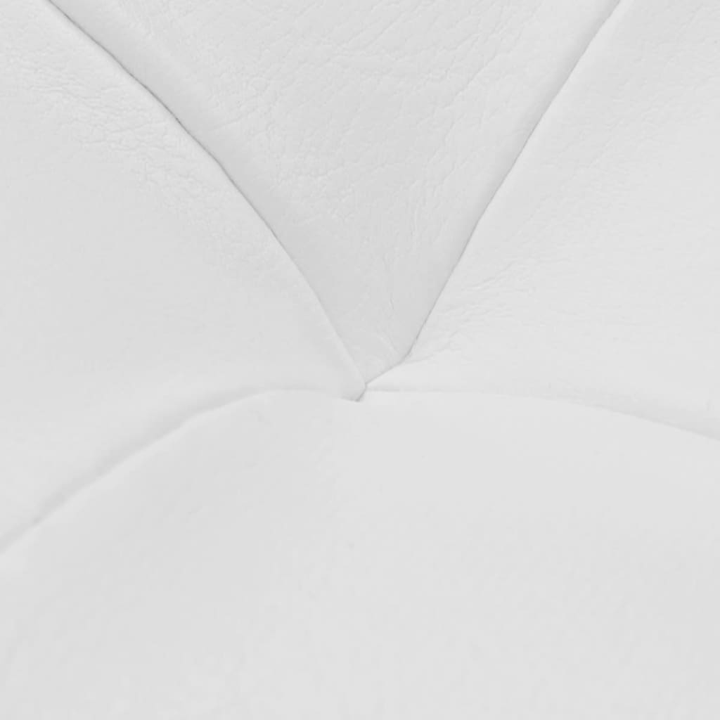vidaXL ottoman med opbevaring kunstlæder hvid
