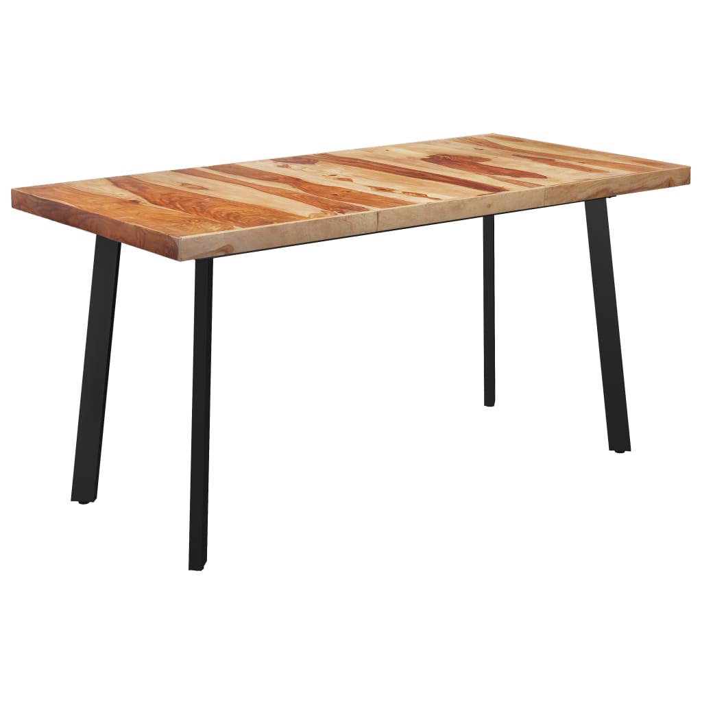 vidaXL spisebord med V-formede ben 180x90x77 cm massivt sheeshamtræ