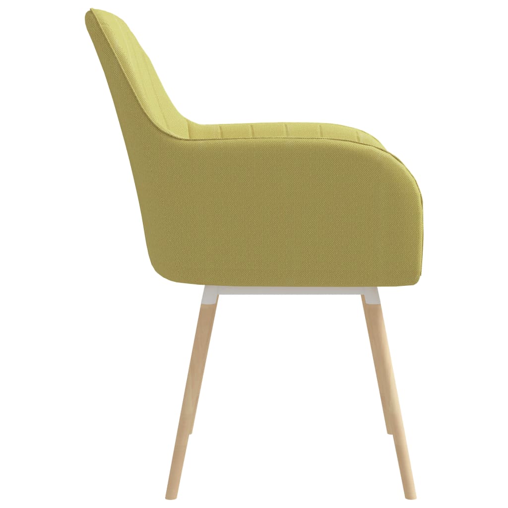 vidaXL spisebordsstole med armlæn 4 stk. stof grøn