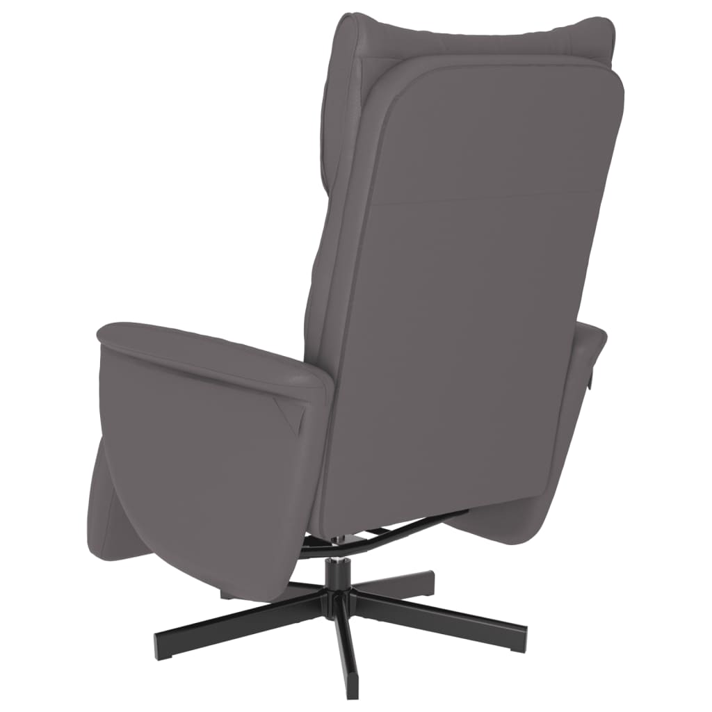 vidaXL hvilestol med fodstøtte kunstlæder grå