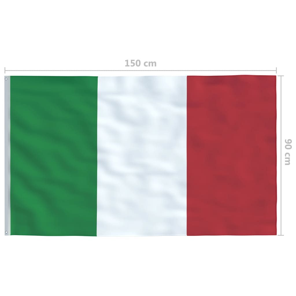 vidaXL italiensk flag 90x150 cm