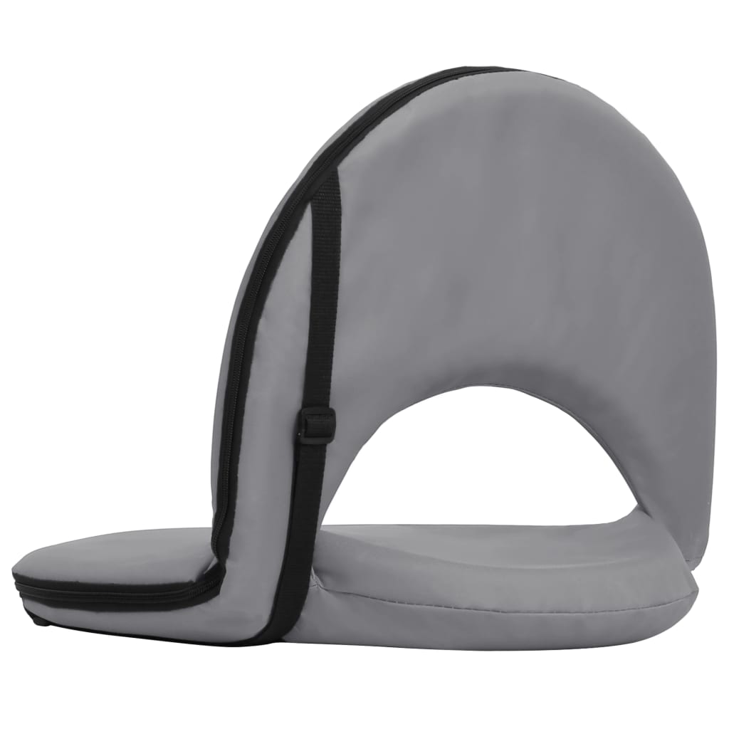 vidaXL foldbare strandstole 2 stk. stål og stof grå