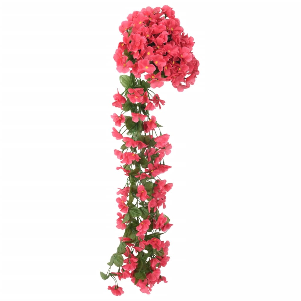 vidaXL kunstige blomsterguirlander 3 stk. 85 cm rosenrød