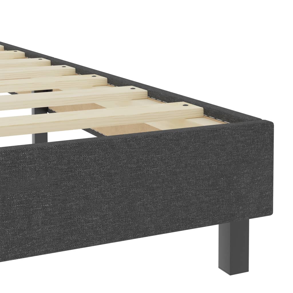 vidaXL seng med boxmadras 200x200 cm stof mørkegrå