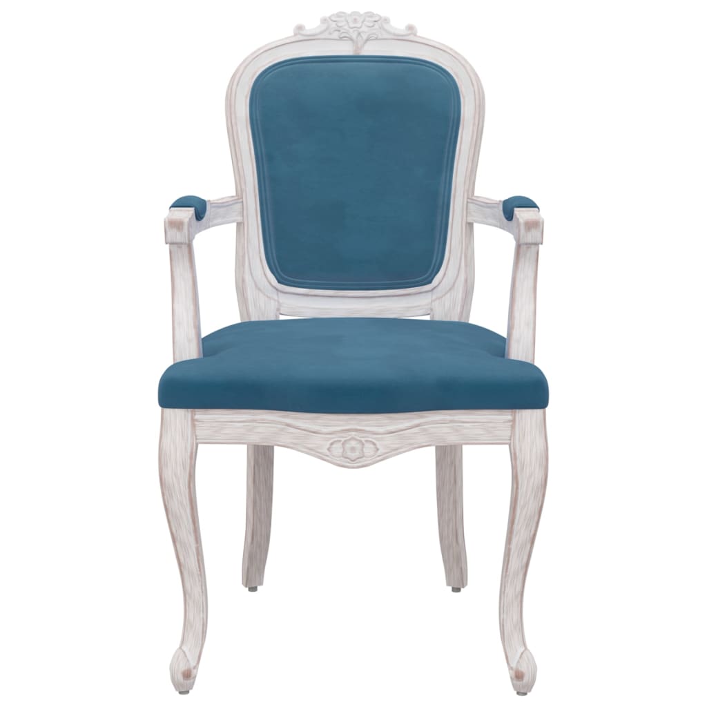 vidaXL spisebordsstole 2 stk. 62x59,5x100,5 cm velour blå