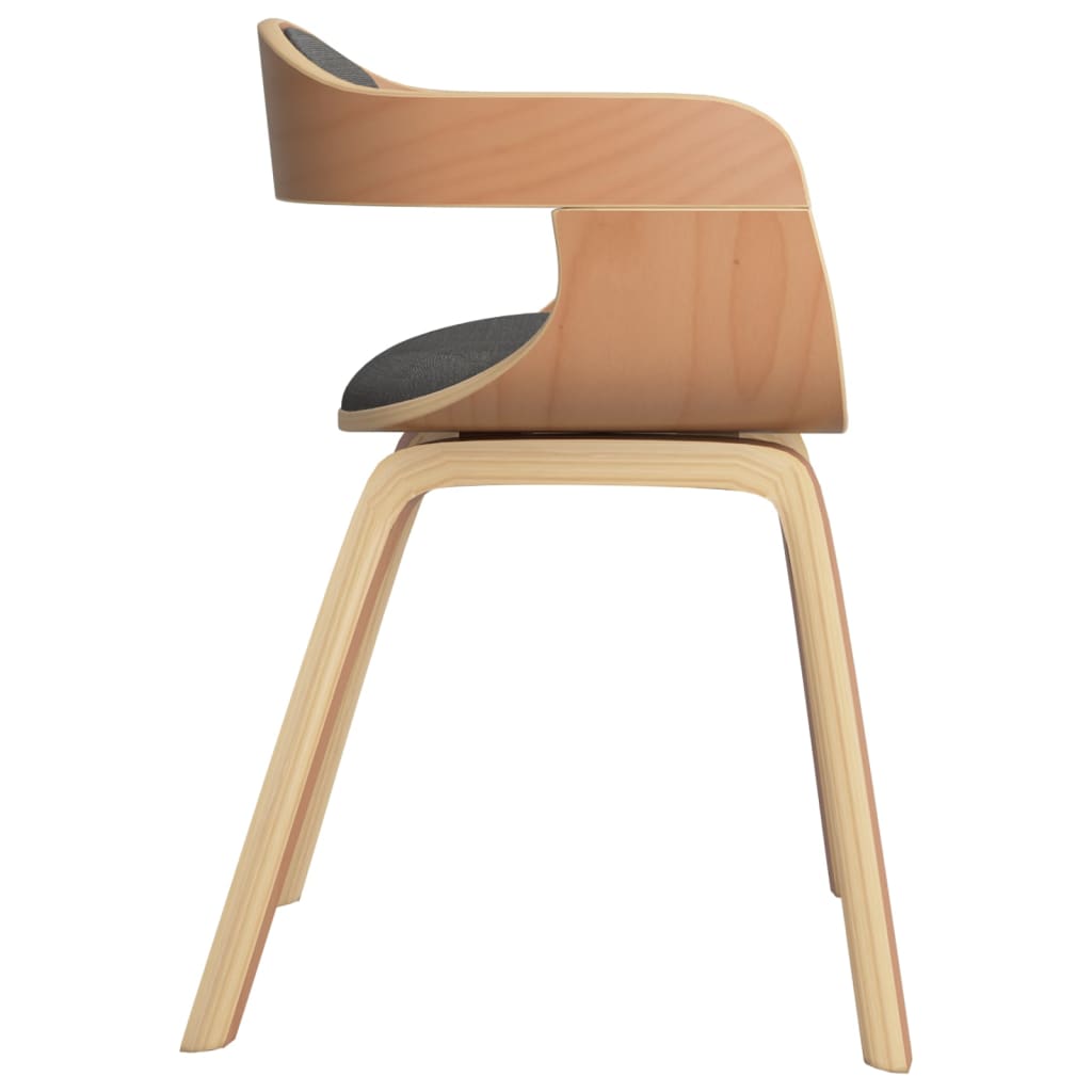 vidaXL spisebordsstole 2 stk. bøjet træ og stof lysegrå