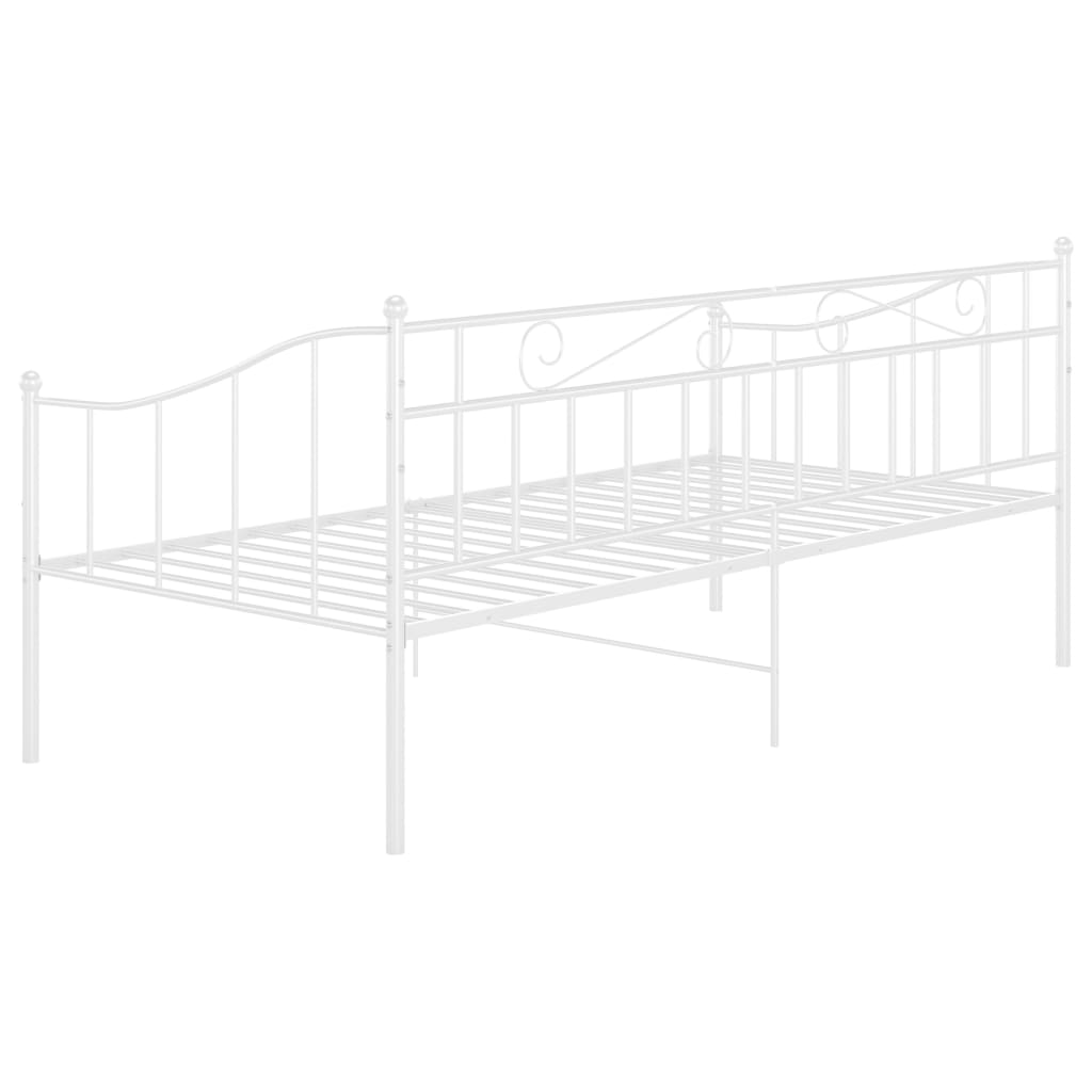 vidaXL sengestel til sovesofa 90x200 cm metal hvid
