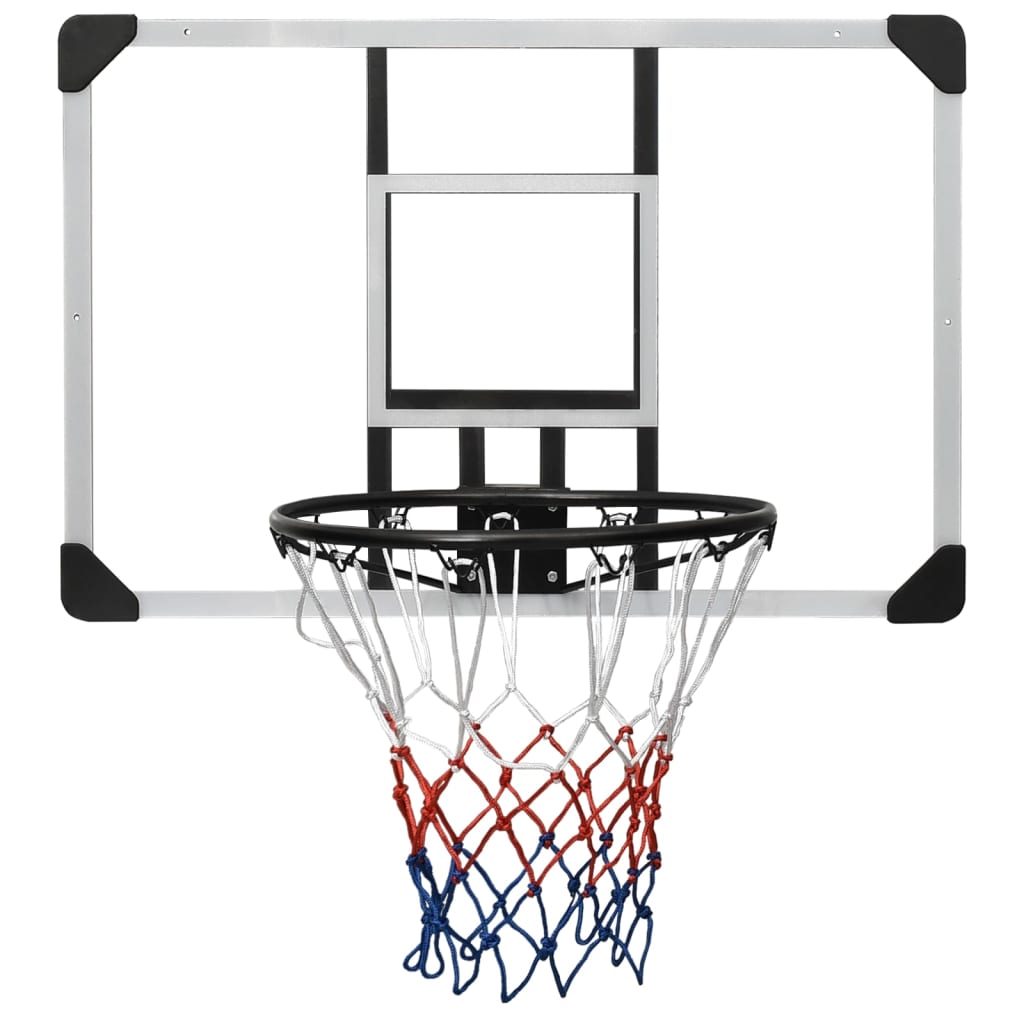 vidaXL basketballkurv med plade 90x60x2,5 cm polycarbonat transparent