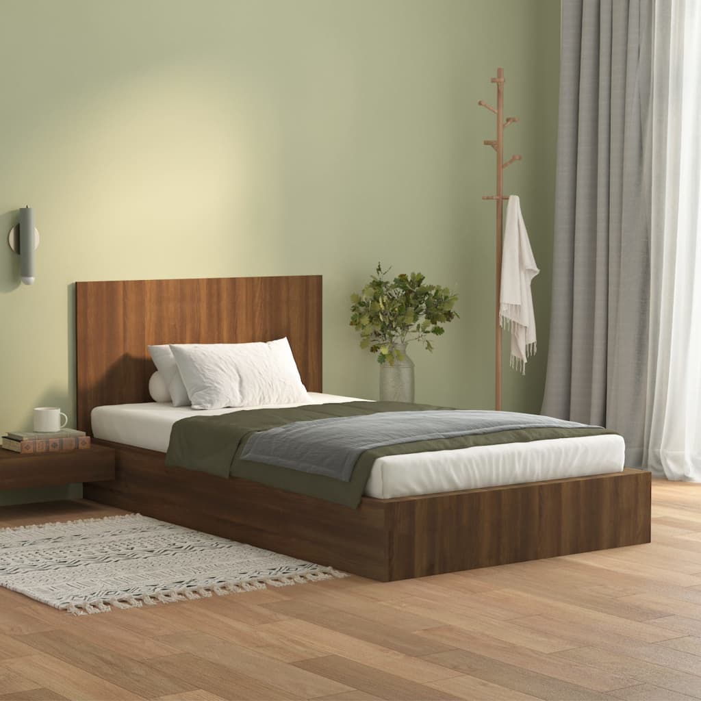 vidaXL sengegærde 120x1,5x80 cm konstrueret træ brun egetræsfarve