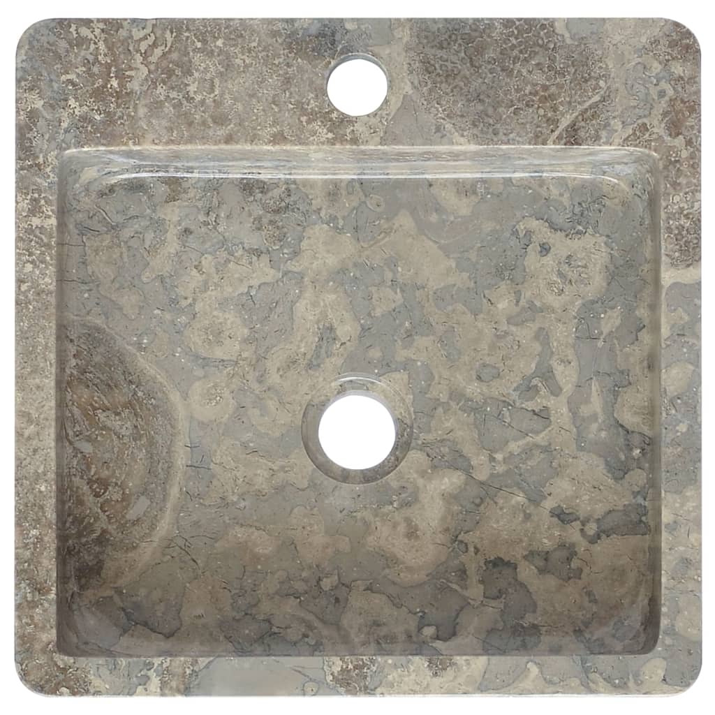vidaXL håndvask 40x40x12 cm marmor grå