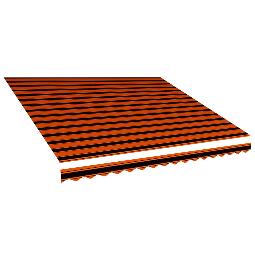 vidaXL markisedug 450x300 cm kanvas orange og brun