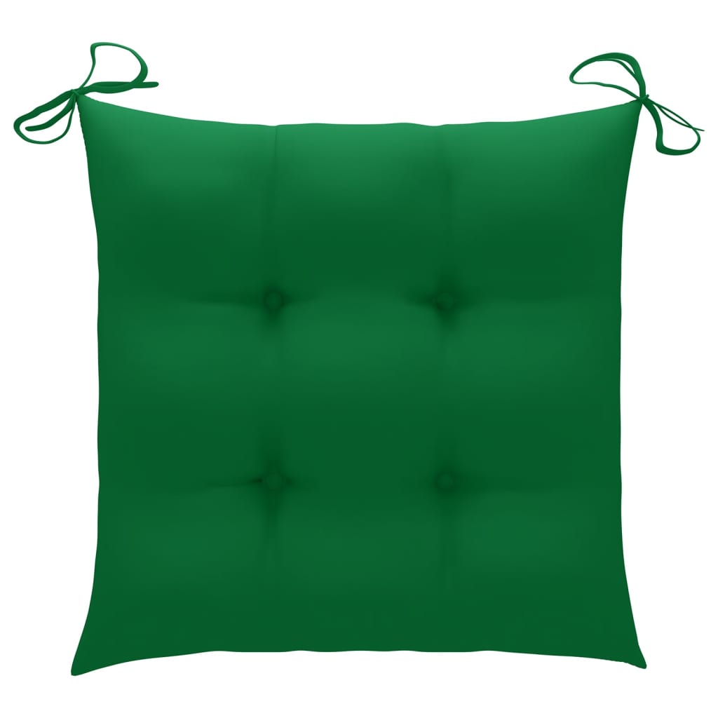 vidaXL sædehynder 4 stk. 40 x 40 x 8 cm grøn