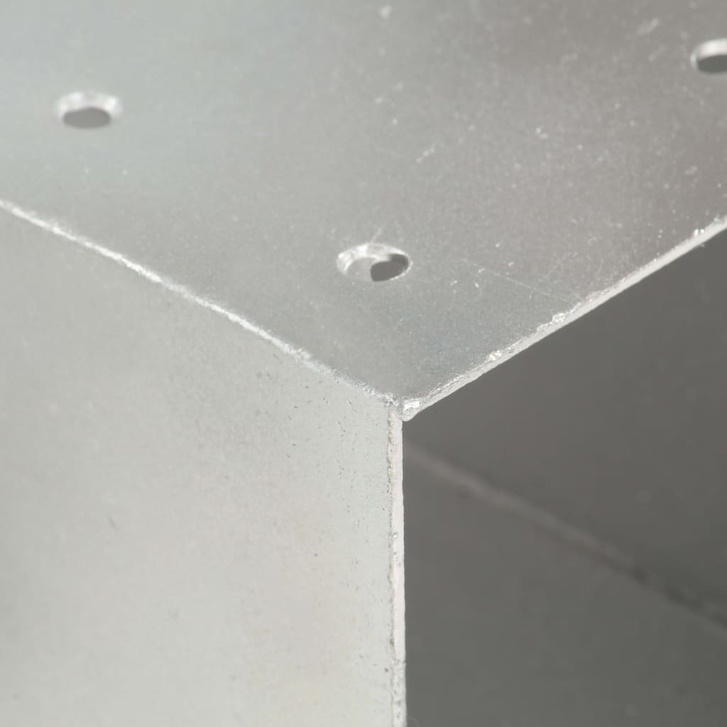 vidaXL stolpebeslag Y-form 4 stk. 81x81 mm galvaniseret metal