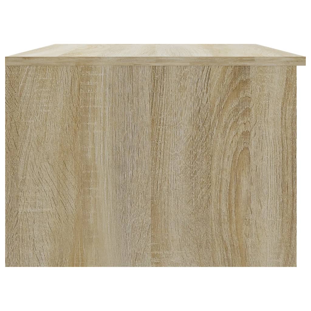 vidaXL sofabord 50x50x36 cm konstrueret træ hvid og sonoma-eg