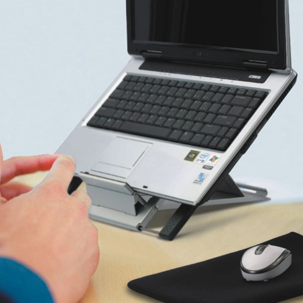 NewStar foldbart laptop- og tabletstativ 10"-22" sølvfarvet