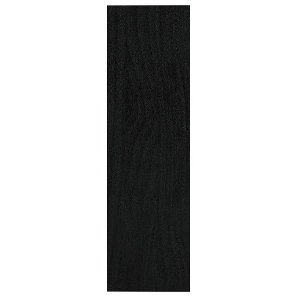 vidaXL bogskab/rumdeler 100x30x103 cm massivt fyrretræ sort