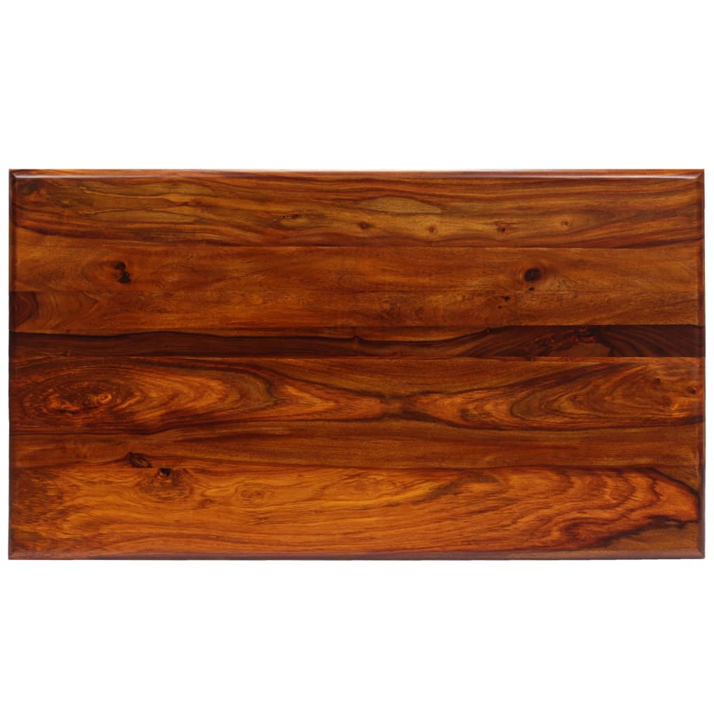 vidaXL sofabord med buede ben massivt sheeshamtræ 110 x 60 x 39 cm