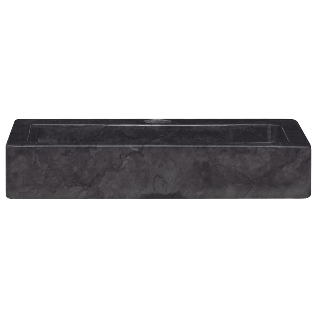vidaXL væghængt håndvask 38x24x6,5 cm marmor sort