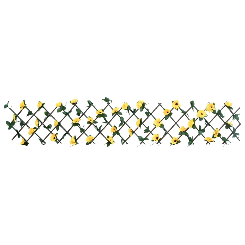 vidaXL espalier med kunstig vedbend 180x20 cm udvidelig gul