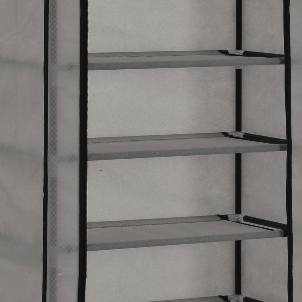 vidaXL skoskab med overtræk 57 x 29 x 162 cm stof grå