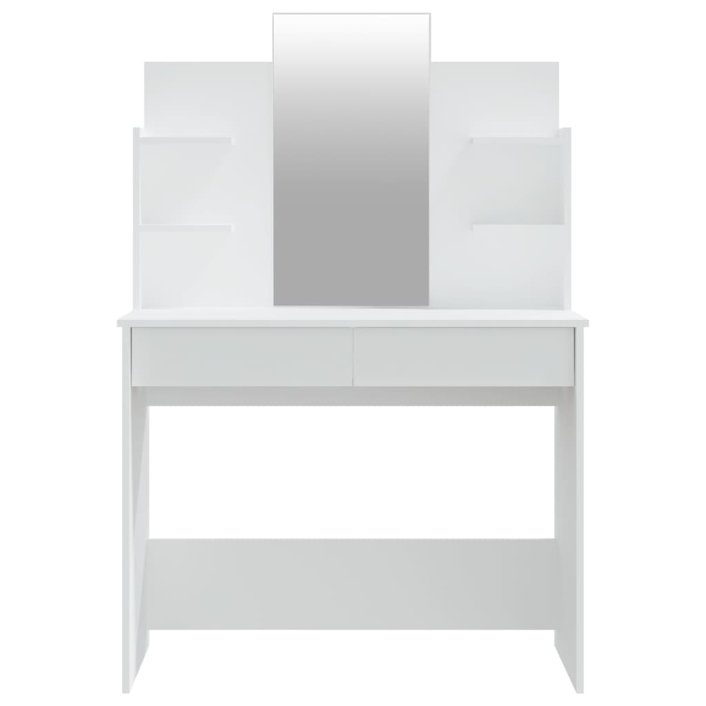 vidaXL makeupbord med spejl 96x40x142 cm hvid