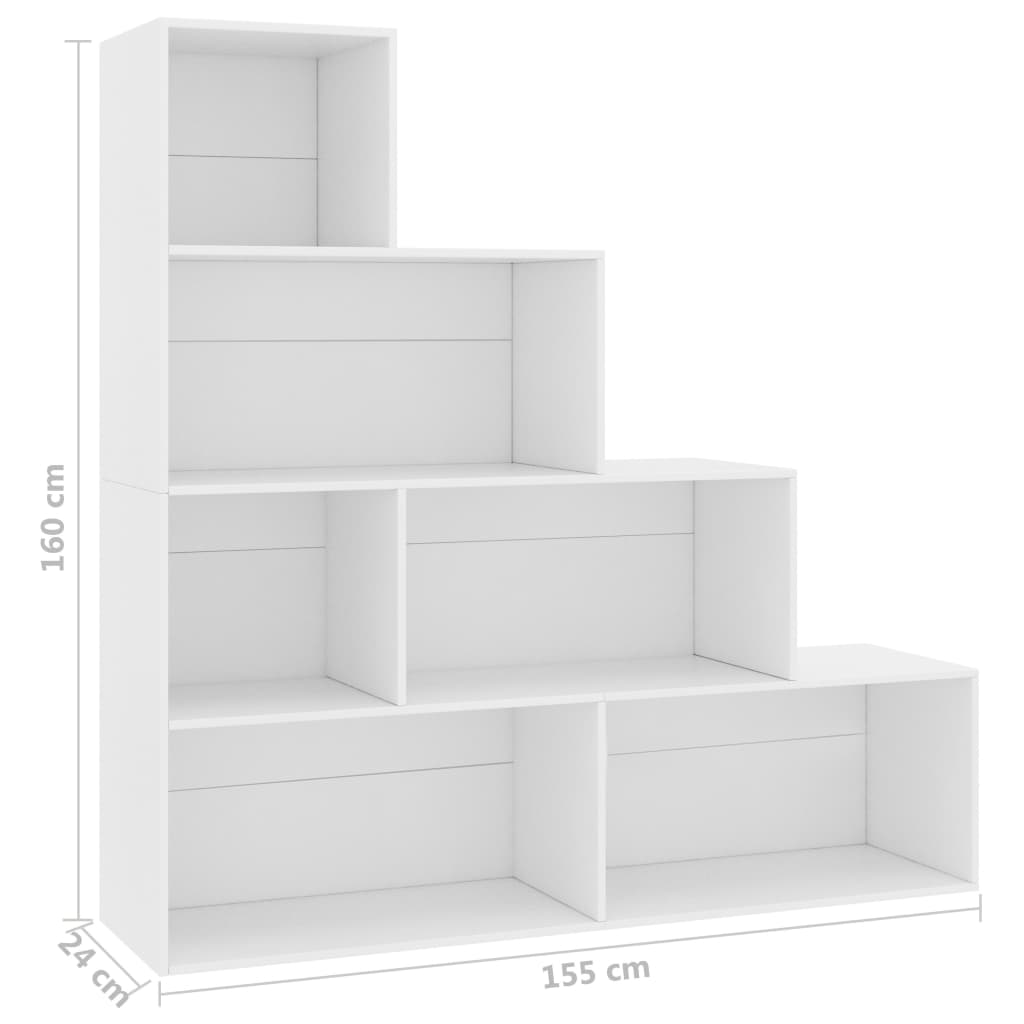 vidaXL bogskab/rumdeler 155 x 24 x 160 cm spånplade hvid