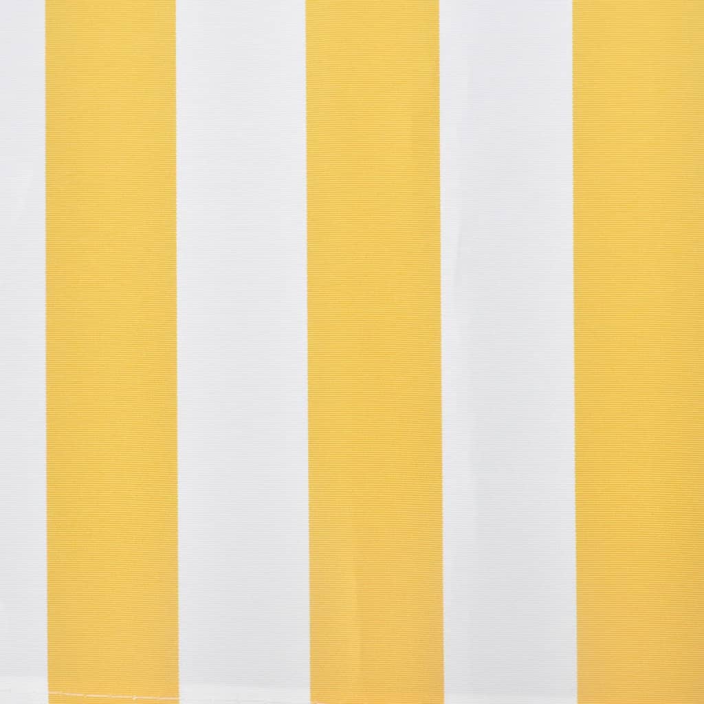 vidaXL foldemarkise 400 cm gul og hvid