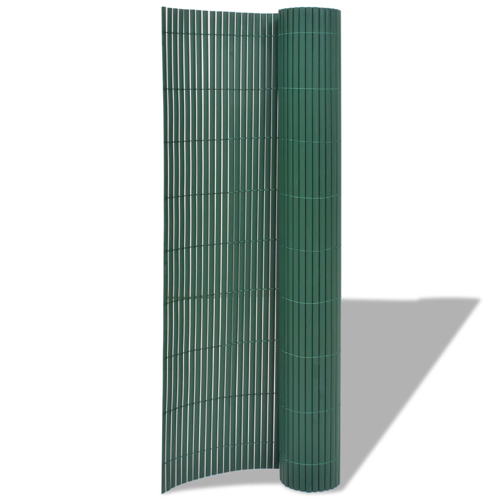 vidaXL dobbeltsidet havehegn PVC 90 x 300 cm grøn