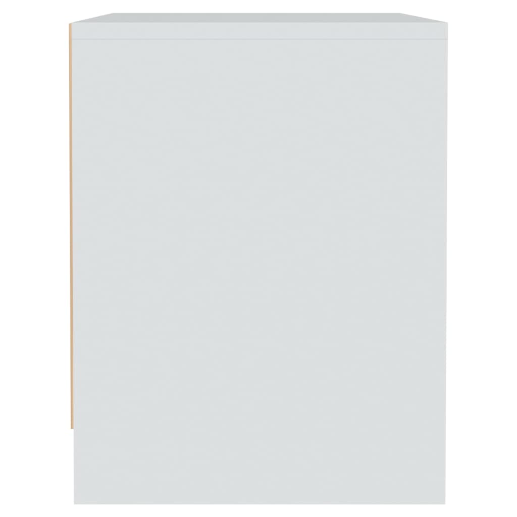 vidaXL sengebord 45x34x44,5 cm spånplade hvid