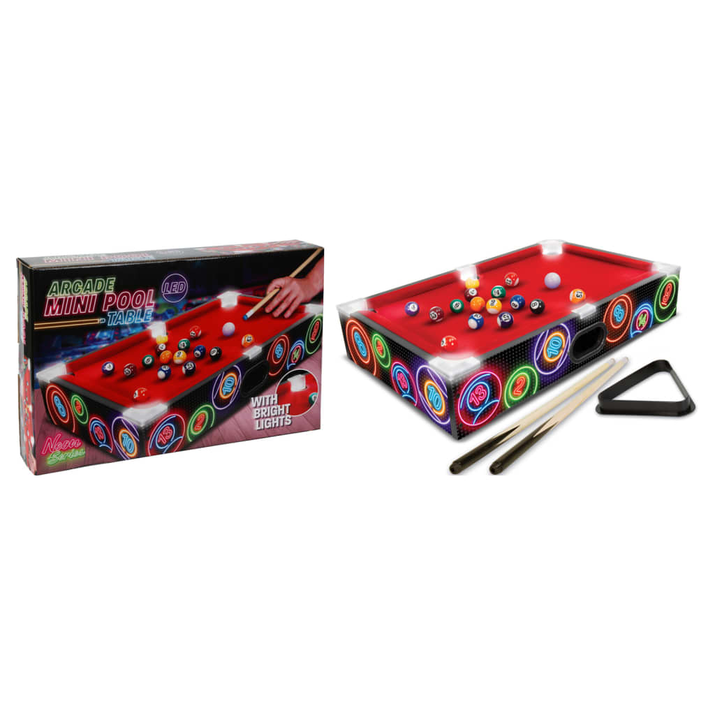 Tender Toys mini-poolbord med LED-lys 48,5x30x8,5 cm
